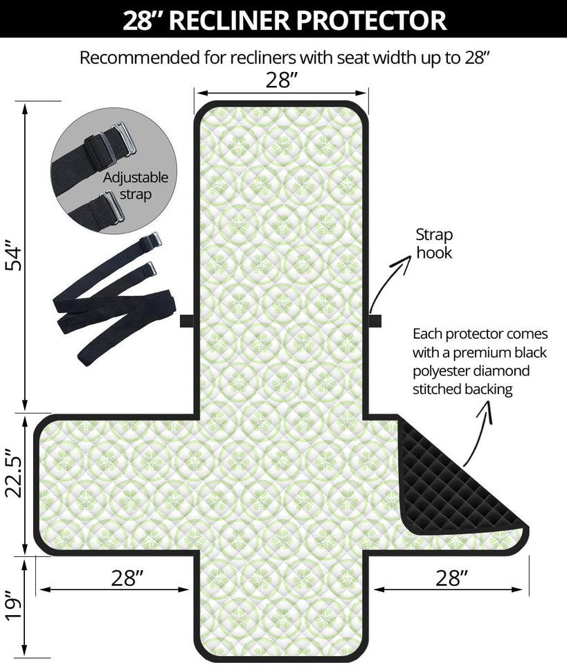 Cucumber pattern background Recliner Cover Protector