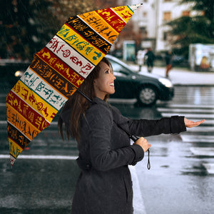 Egypt Hieroglyphics Pattern Print Design 01 Umbrella