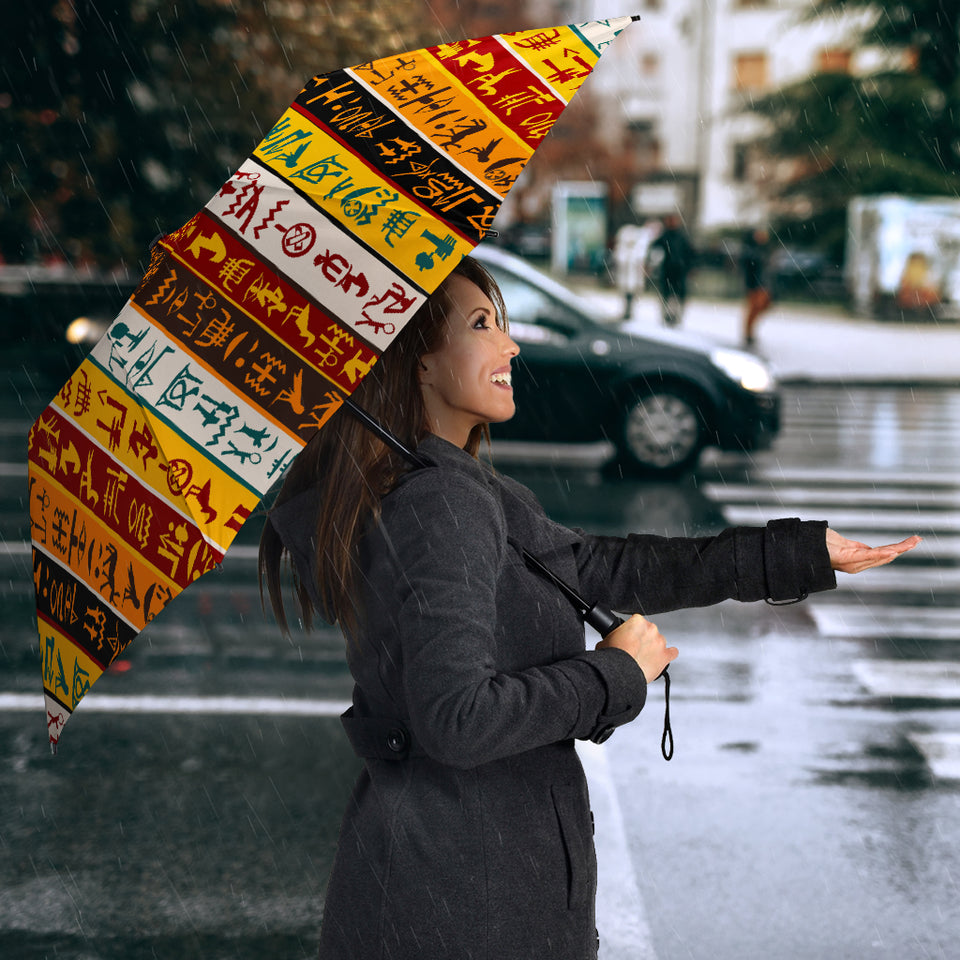 Egypt Hieroglyphics Pattern Print Design 01 Umbrella