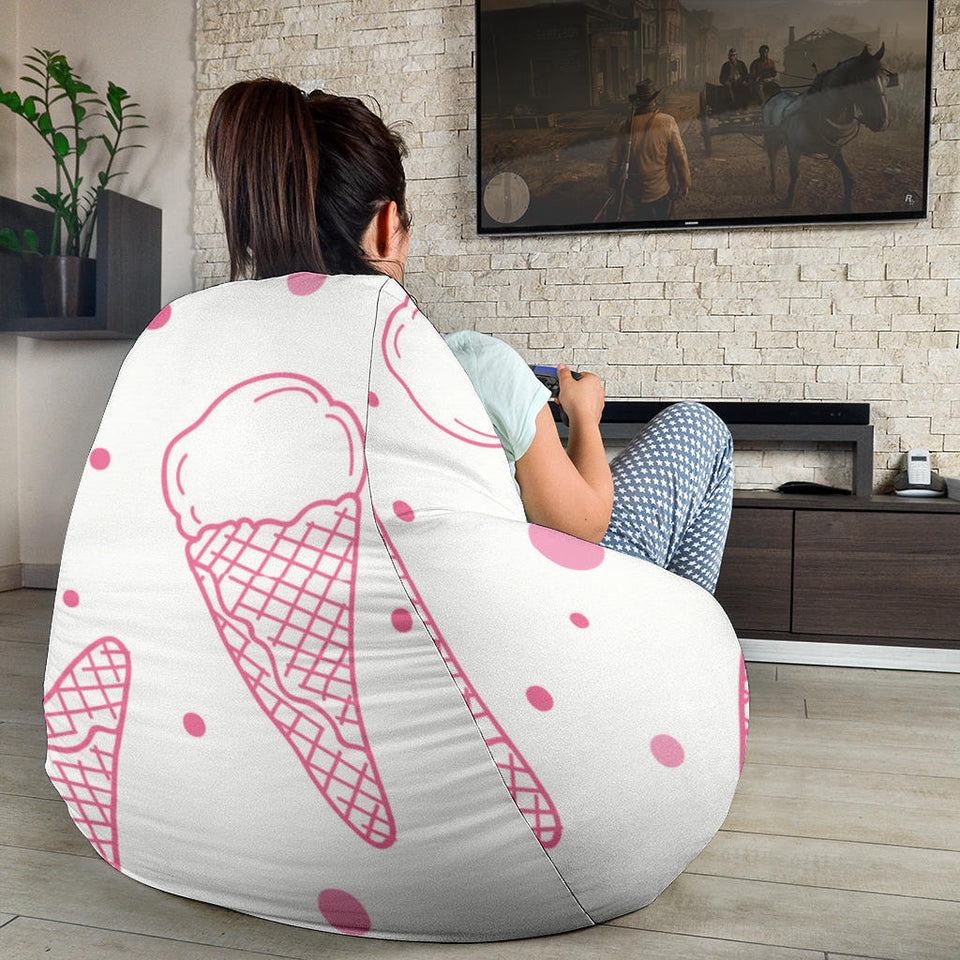 Hand Drawn Ice Cream Pattern Bean Bag Cover