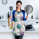 Bowling Ball And Pin Gray Background Adjustable Apron