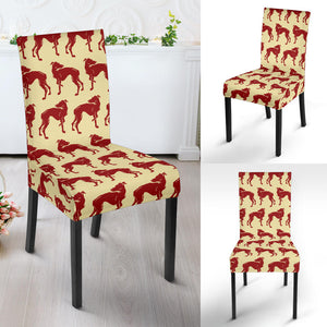 Greyhound Pattern Print Design 04 Dining Chair Slipcover