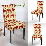 Greyhound Pattern Print Design 04 Dining Chair Slipcover