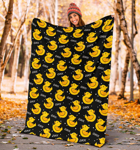 Duck Toy Pattern Print Design 05 Premium Blanket