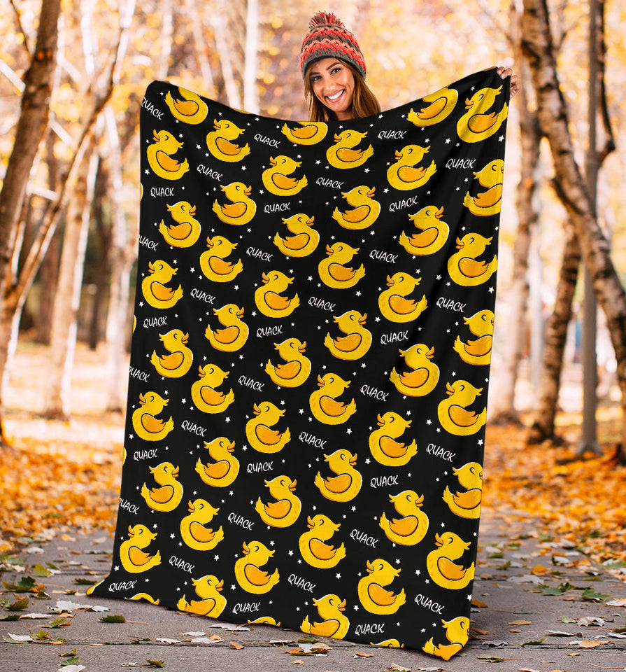 Duck Toy Pattern Print Design 05 Premium Blanket