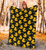 Duck Toy Pattern Print Design 05 Premium Blanket