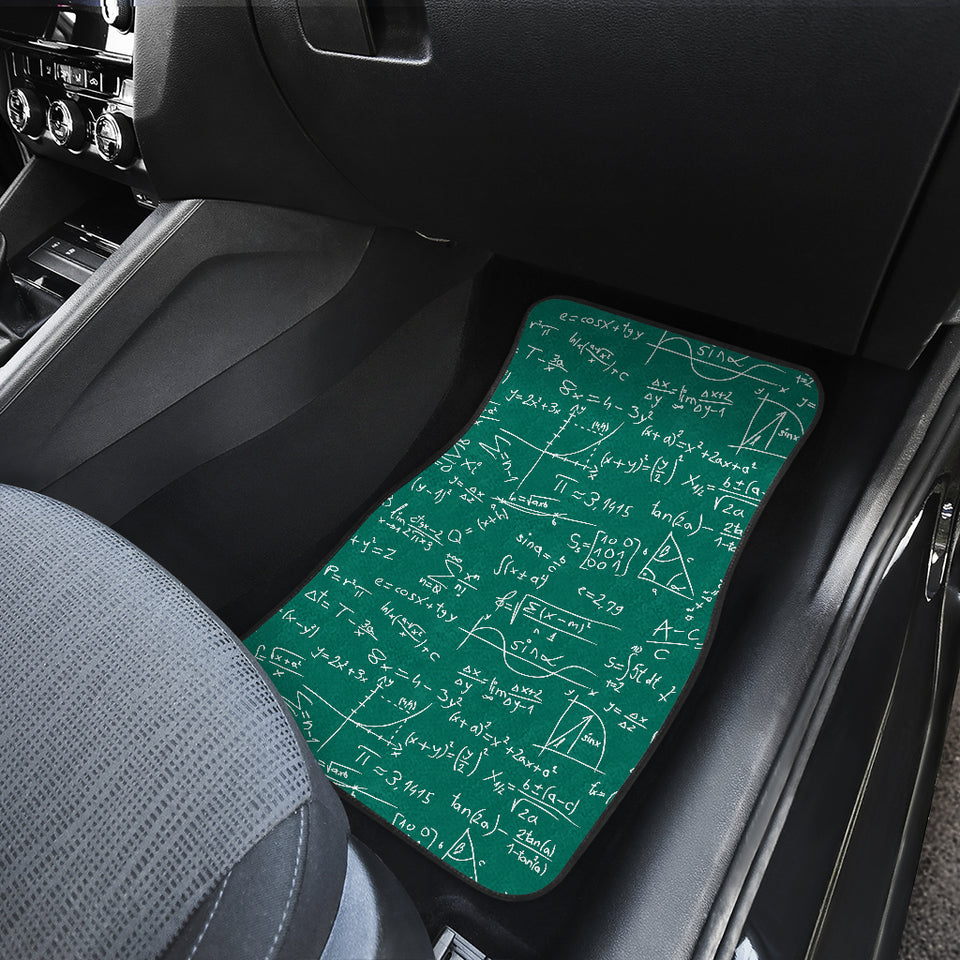 Math Pattern Print Design 01 Front and Back Car Mats
