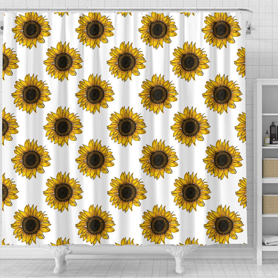 Sunflowers Design Pattern Shower Curtain Fulfilled In US