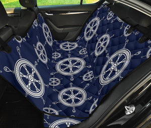 Nautical Steering Wheel Design Pattern Dog Car Seat Covers