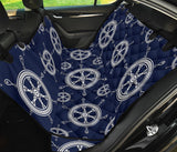 Nautical Steering Wheel Design Pattern Dog Car Seat Covers