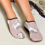 Cute Zebra Pattern Aqua Shoes