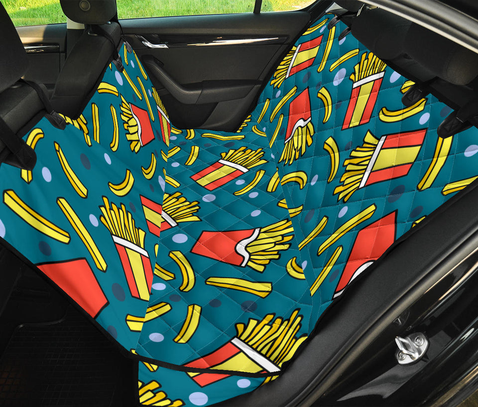 French Fries Red Paper Box Pattern Dog Car Seat Covers