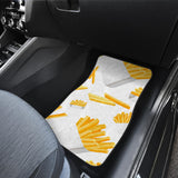 French Fries White Paper Box Pattern Front And Back Car Mats