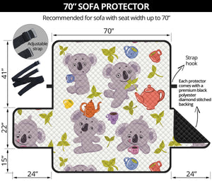 Cute koalas teapots tea Sofa Cover Protector