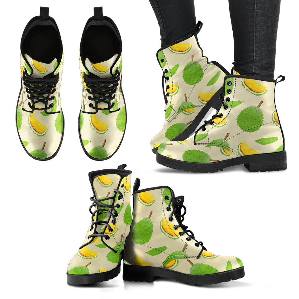 Durian Pattern Leather Boots