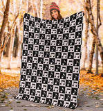 Music Notes Pattern Print Design 01 Premium Blanket