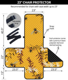 Bee flower pattern Chair Cover Protector