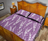 Lavender flowers purple pattern Quilt Bed Set