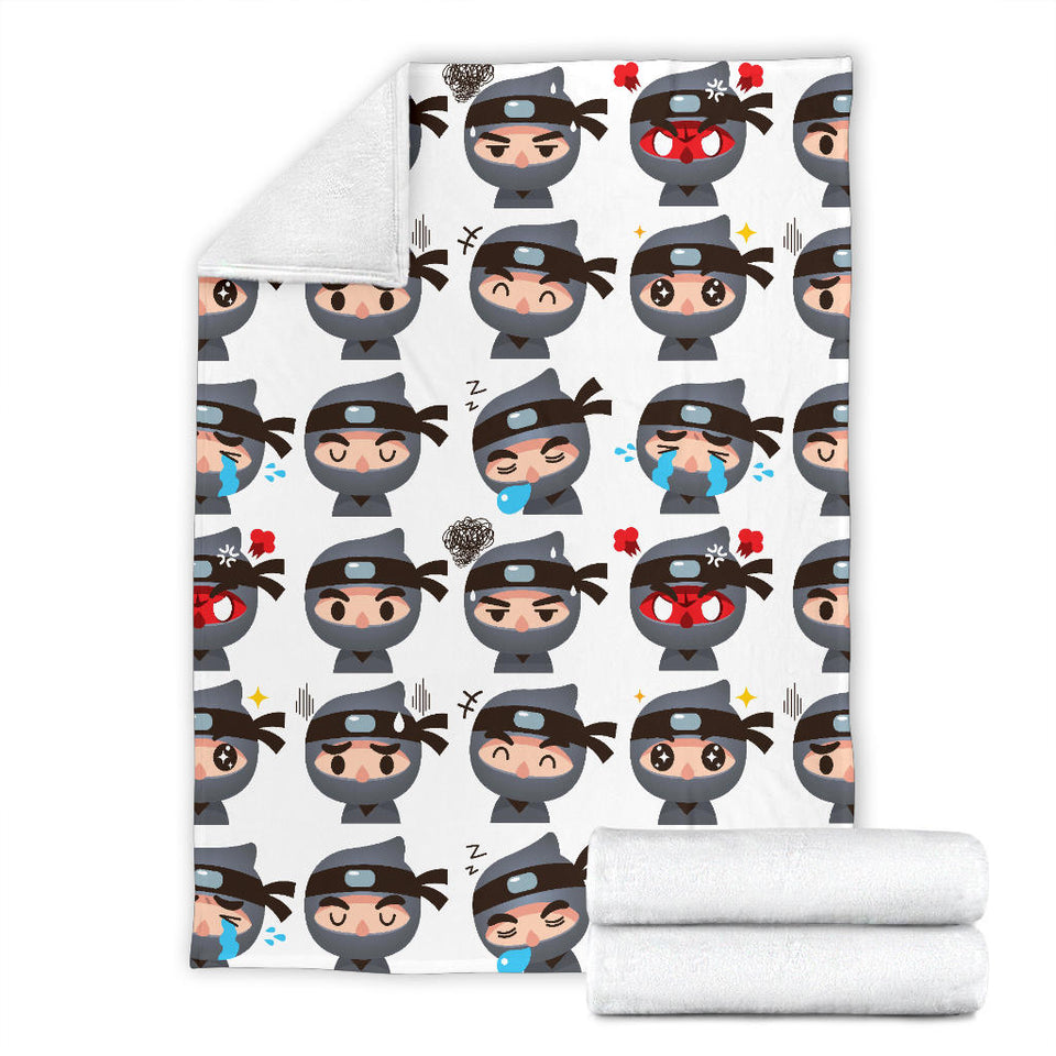 Cute Ninja Design Pattern Premium Blanket