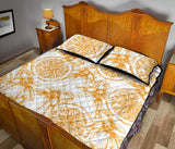 hand drawn orange fruit pattern Quilt Bed Set