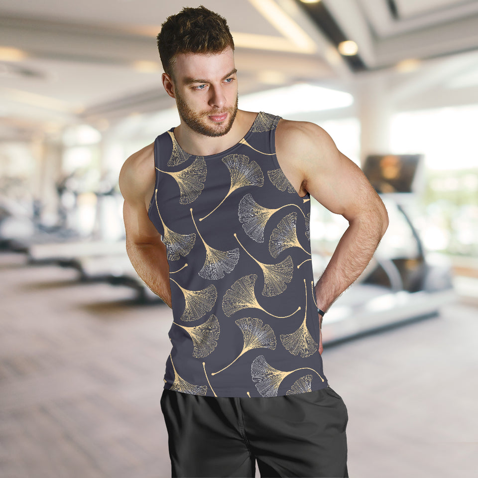 Gold ginkgo leaves Men Tank Top