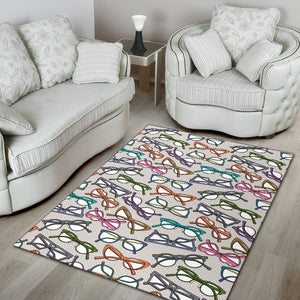 Sun Glasses Pattern Print Design 01 Area Rug
