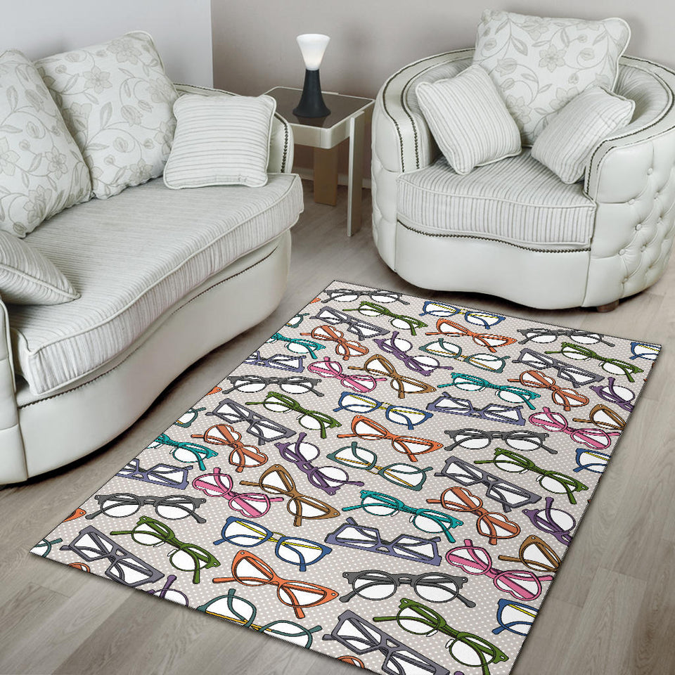 Sun Glasses Pattern Print Design 01 Area Rug