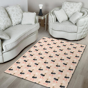Ostrich Pattern Print Design 05 Area Rug