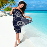 Nautical Steering Wheel Design Pattern Sarong