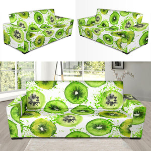 Watercolor Kiwi Pattern Sofa Slipcover