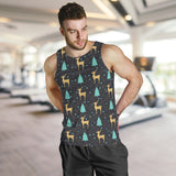 Deers star tree pattern Men Tank Top