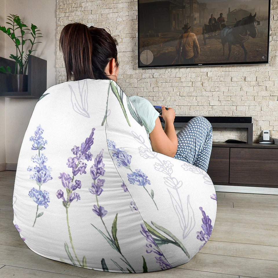 Hand Painting Watercolor Lavender Bean Bag Cover