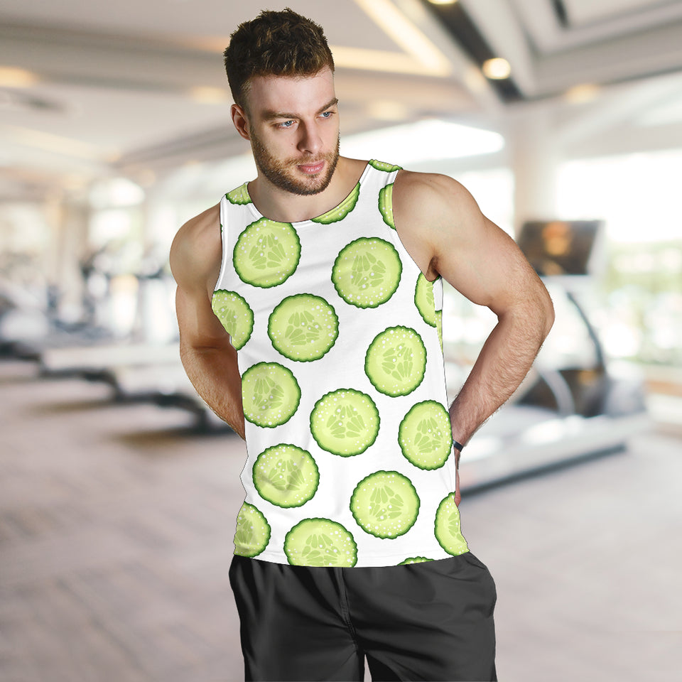 Cucumber slices pattern Men Tank Top