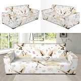 Beautiful Japanese Cranes Pattern Sofa Slipcover