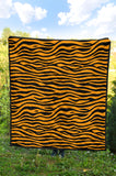 Bengal Tigers Skin Print Pattern Background Premium Quilt