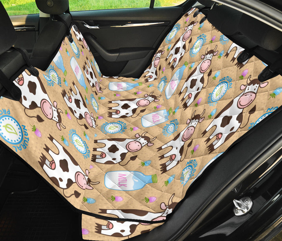 Cow Bottle Of Milk Pattern Dog Car Seat Covers
