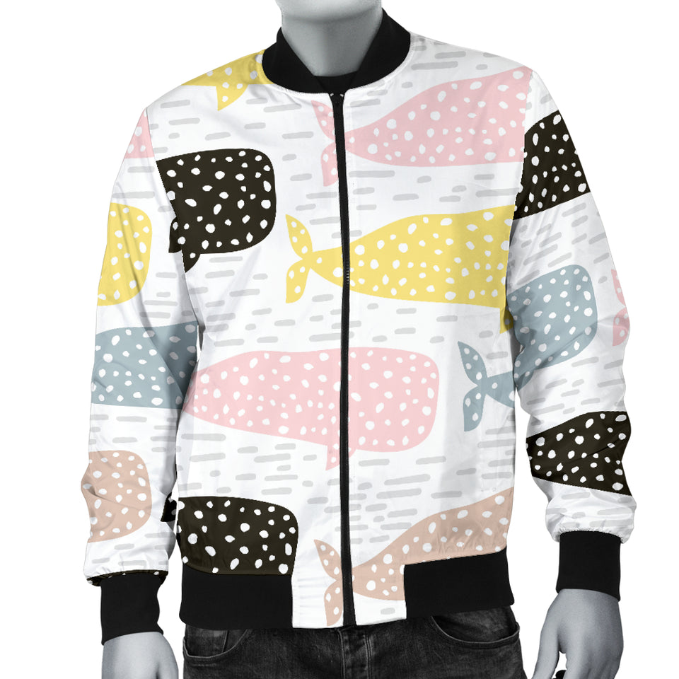 Whale Dot Pattern Men'S Bomber Jacket