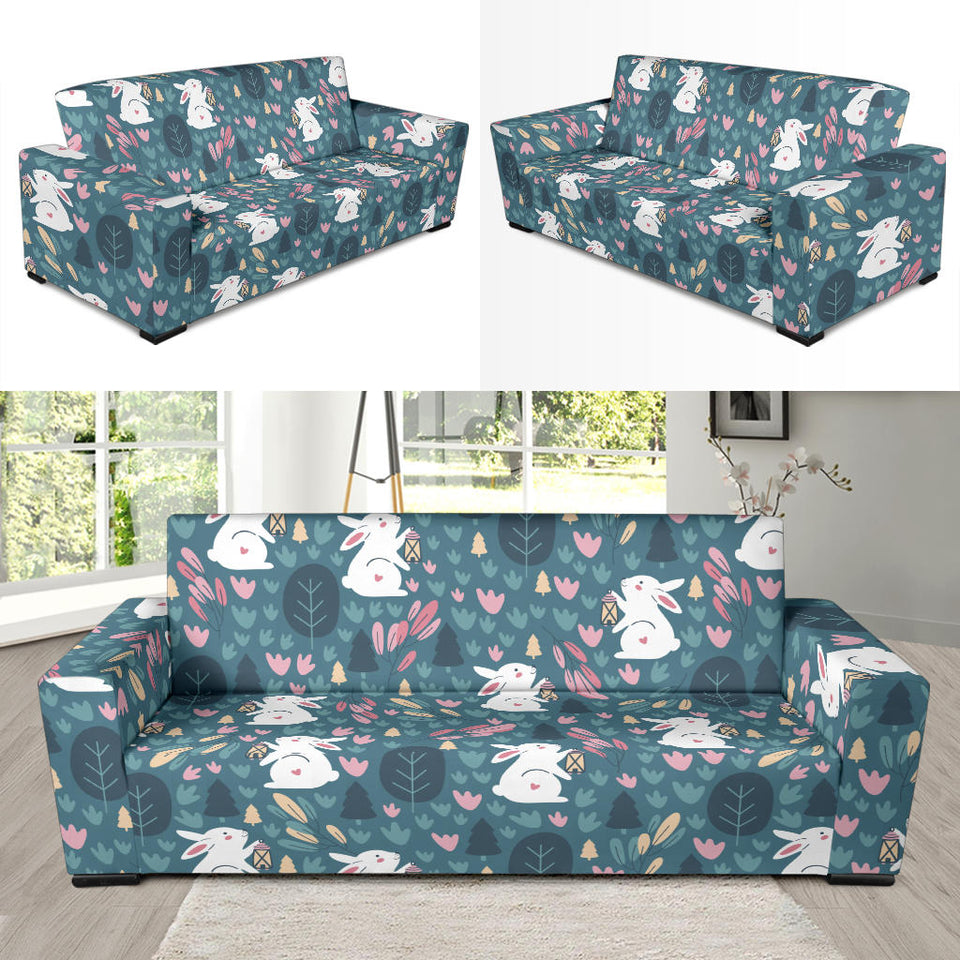 Cute Rabbit Pattern Sofa Slipcover