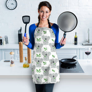 Hand Drawn Koala Leaves Pattern Adjustable Apron
