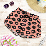 Lips Pattern Print Design 02 Women Shorts
