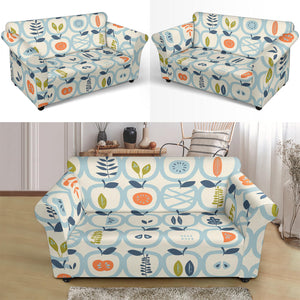Apples Leaves Pattern Loveseat Couch Slipcover