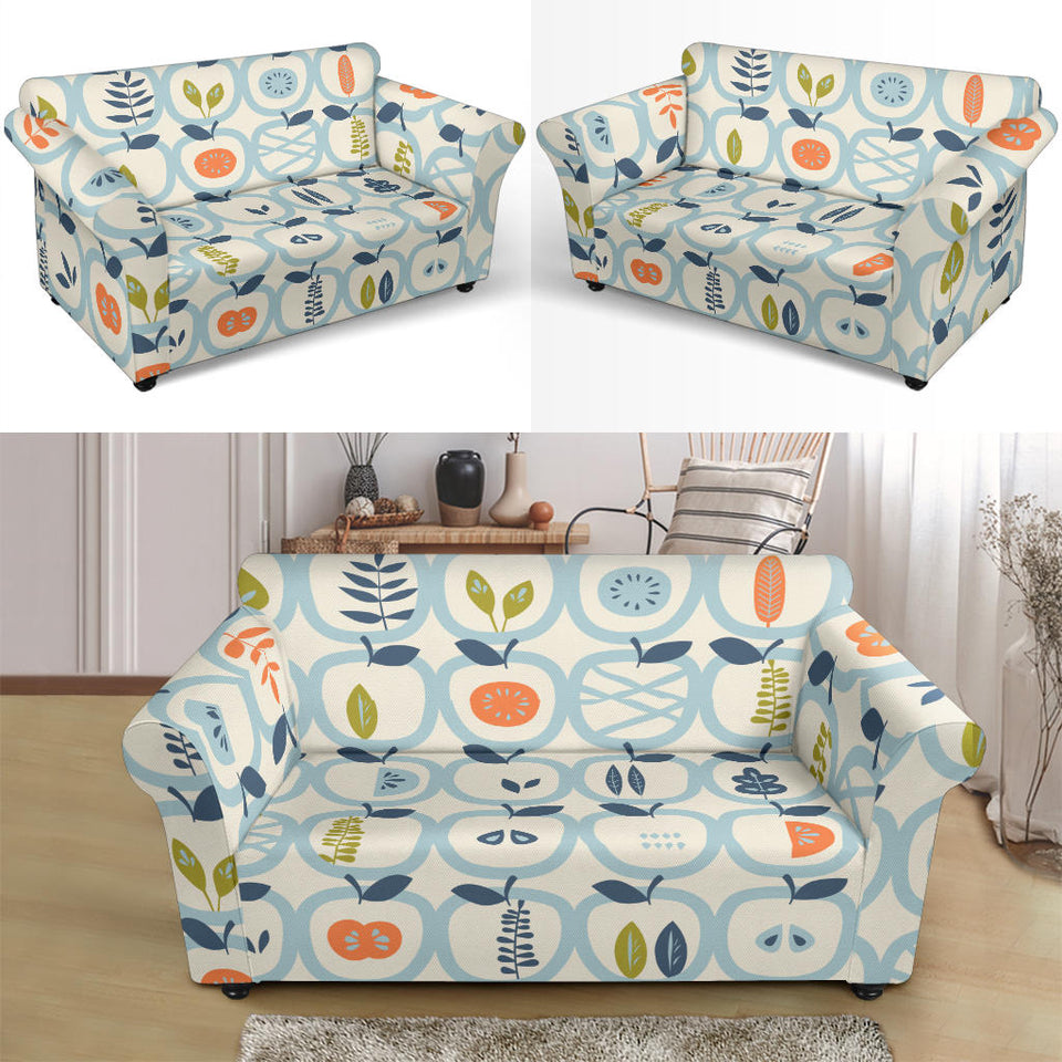 Apples Leaves Pattern Loveseat Couch Slipcover