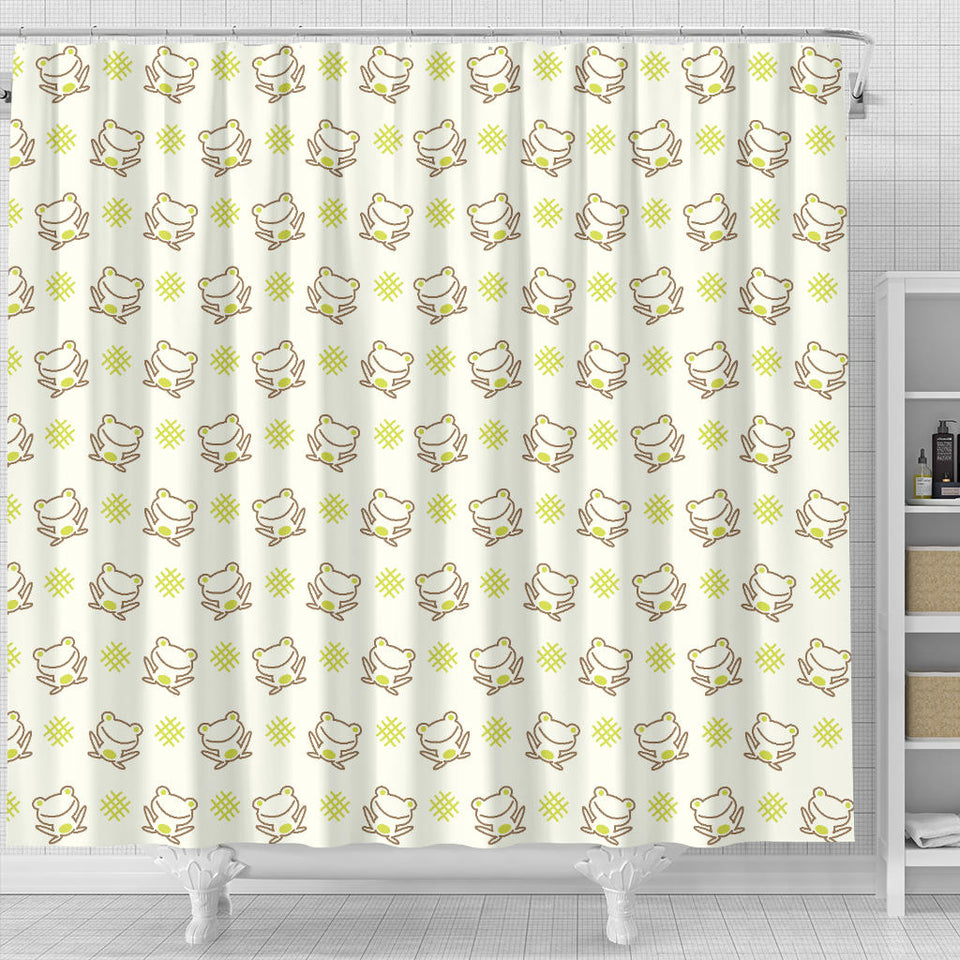 Cute Cartoon Frog Baby Pattern Shower Curtain Fulfilled In US