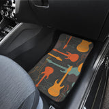 Electric Guitars Pattern Front And Back Car Mats