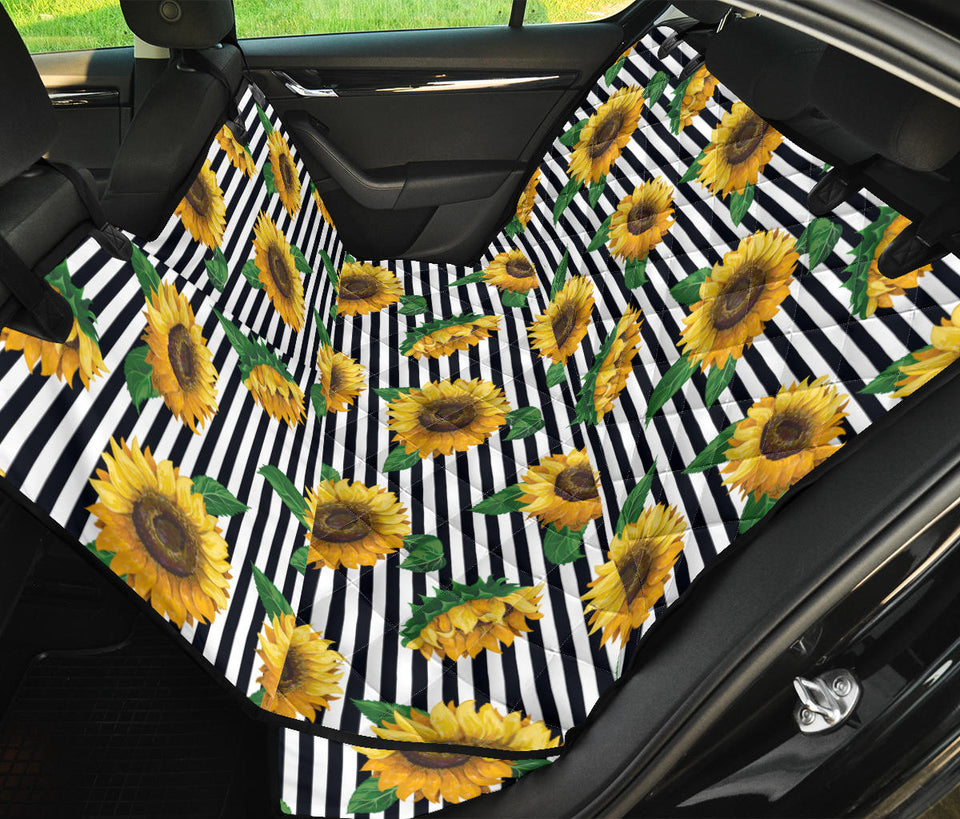 Sunflowers Ribbon Background Dog Car Seat Covers