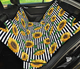Sunflowers Ribbon Background Dog Car Seat Covers