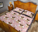 Cute unicorn pug pattern Quilt Bed Set