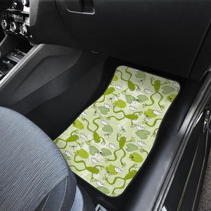 Cute Frog Dragonfly Pattern Front Car Mats