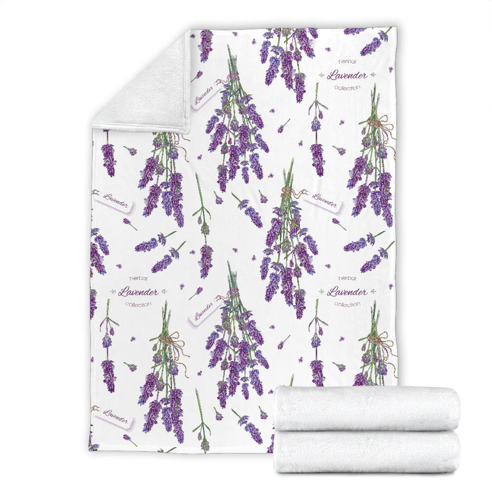 Lavender Flower Design Pattern Premium Blanket