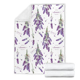 Lavender Flower Design Pattern Premium Blanket